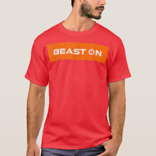 T-shirt Bête Sur Orange Rectangle Gym Motivation Fitness S