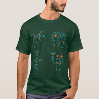 T-shirt bêtes divines ami bleu