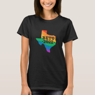 T-shirt Beto 2022 LGBT Rainbow Texas Carte Beto Orourke El