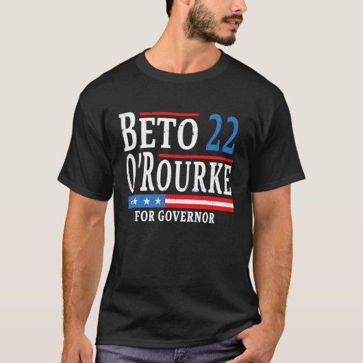 T-shirt Beto O'Rourke Pour Gouverneur 2022 Beto Pour Texas (Devant)