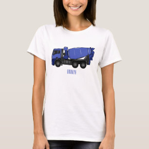 T-shirt Béton mélange camion de transport caricature