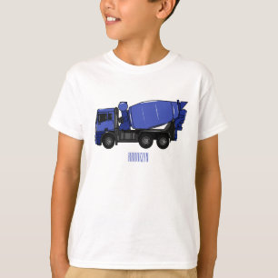 T-shirt Béton mélange camion de transport caricature