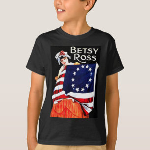 T-shirt Betsy Ross American Flag 1776 Art 4 juillet Cadeau