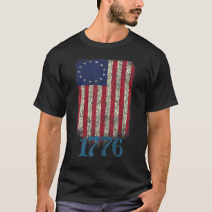 T-shirt Betsy Ross Chemise 1776 American Patriot Drapeau D