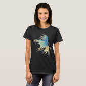 T-shirt Betta bleu et jaune (Devant entier)