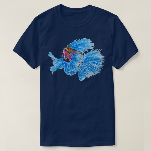 T-shirt Betta Fish Rainbow et Blue (Design devant)
