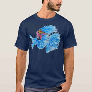 T-shirt Betta Fish Rainbow et Blue