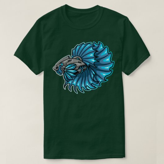 T-shirt betta fish robot (Design devant)