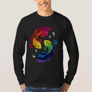 T-shirt Betta Fish Shirt Rainbow Betta Siamese Fighting Fi