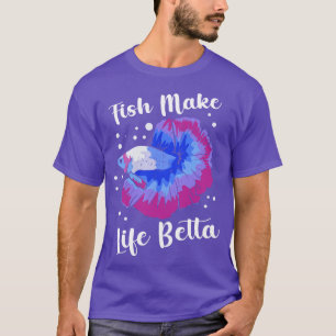 T-shirt Betta Fish Siamese Combattre le poisson Betta Sple