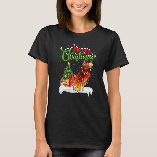 T-shirt Betta Fish Xmas Decorations Santa Betta Fish Chri (Devant)