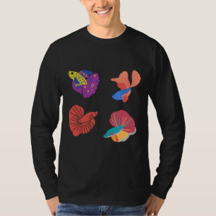 T-shirt Betta Poisson Siamese Batteur Poisson Batteur Pois