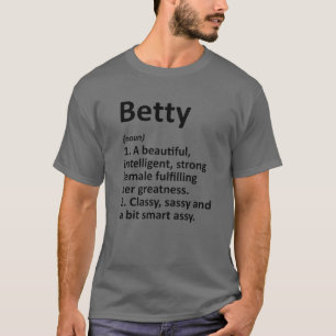 T-shirt BETTY Définition Nom personnalisé Funny Christma