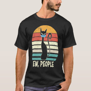 T-shirt Beurk les gens Black Cat Essentia