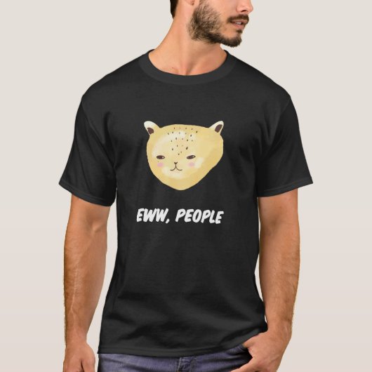 T-shirt Beurk les gens  Chat 1 (Devant)