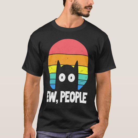 T-shirt Beurk les gens chat chat (Devant)