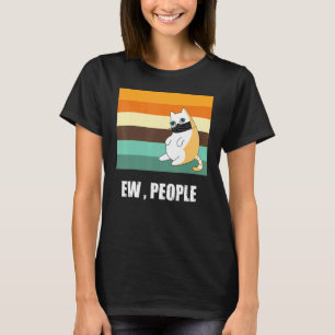 T-shirt Beurk les gens Yeux bleus mignons Chat portant
