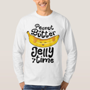 T-shirt Beurre d'arachide banane Jelly Temps Drôle Fruit s