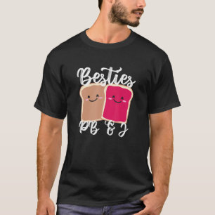T-shirt Beurre D'Arachide Filles Besties Cute Pb&j Bff