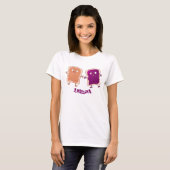 T-shirt Beurre d'arachide mignonne et caricature sandwich (Devant entier)