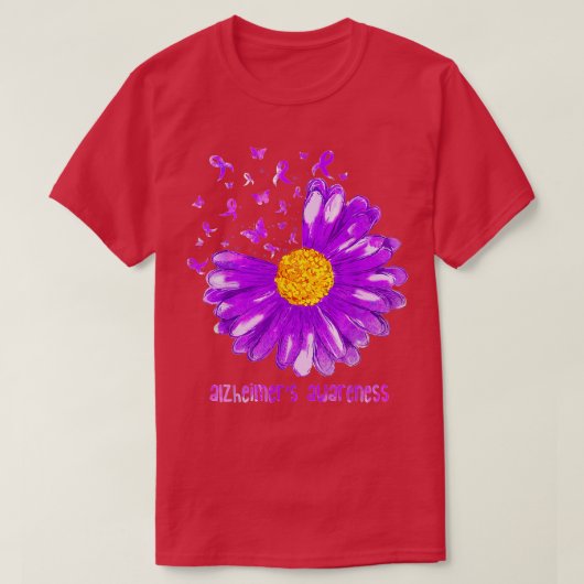 T-shirt Beurre de marguerite jaune Ruban d'Alzheimer Sensi (Design devant)