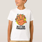 T-shirt Beurre Doigts Funny Anatomie Pun (Devant)
