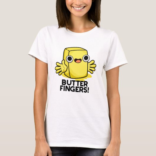 T-shirt Beurre Doigts Funny Beurre Alimentation Pun (Devant)
