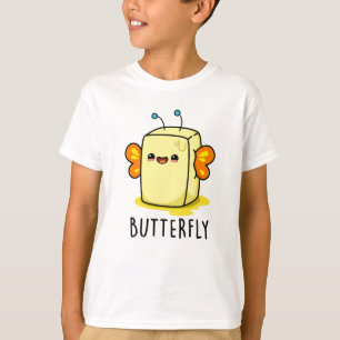 T-shirt Beurre Drôle Papillon Avec Jeu D'Ailes