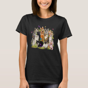 T-shirt Beurre mignon Kitten Fleur Volant Chat Chat Maman