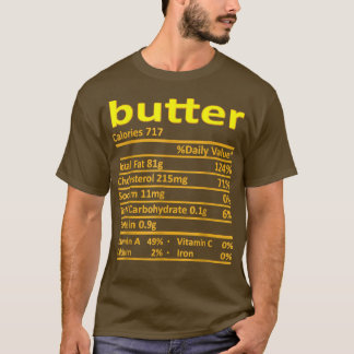 T-shirt Beurre Nutrition Drôle Thanksgiving Costume Alimen
