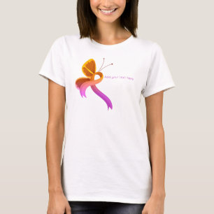 T-shirt Beurre-ruban de sensibilisation à l'orchidée et à
