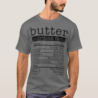 T-shirt Beurre Valeur nutritive Drôle Thanksgiving Christm
