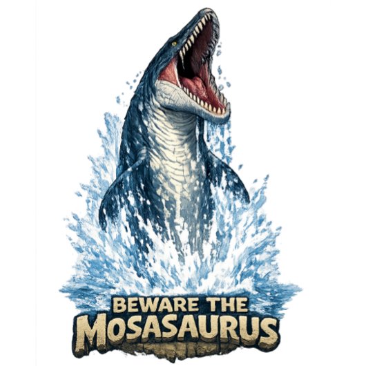 T-shirt Beware the Mosasaurus!