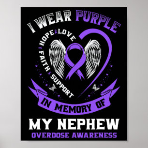 T-shirt bewustzijn overdosis ter nagedachtenis aan poster