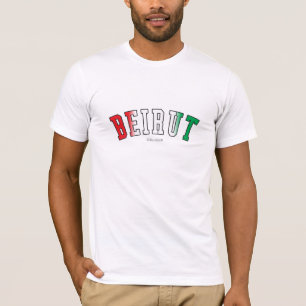 T-shirt Beyrouth dans des couleurs de drapeau national du
