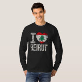 T-shirt Beyrouth Liban Drapeau libanais J'aime Beyrouth (Devant entier)