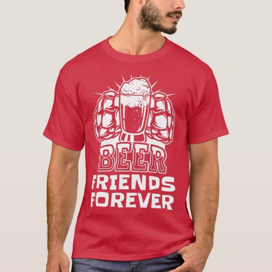 T-shirt BFF Bière Amis Pour Toujours J'Artisanat Bière Boi (Devant)