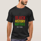 T-shirt BHM | HISTOIRE NOIRE QUESTIONS 24.7.365 | Black (Devant)
