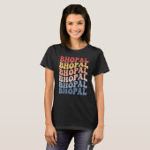 T-shirt Bhopal City Groovy Retro (Devant entier)