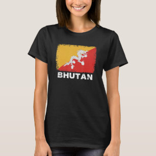 T-shirt Bhoutan Drapeau soutien peuple bhoutanais Femmes H
