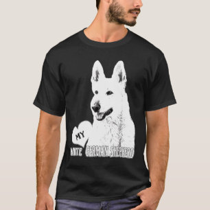 T-shirt Bhymer Love My White German Shepherd