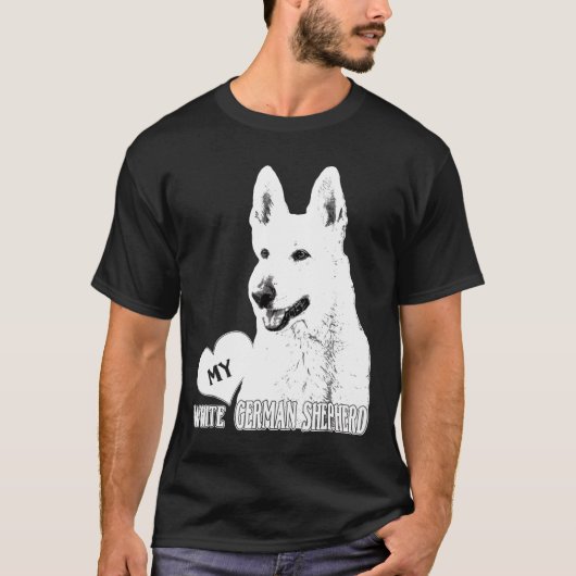 T-shirt Bhymer Love My White German Shepherd (Devant)