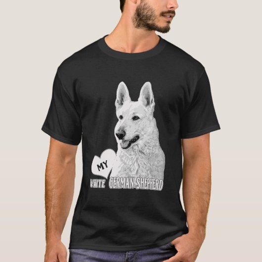 T-shirt Bhymer Love My White German Shepherd (Devant)