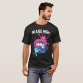 T-shirt Bi And High Bisexual Rainbow Pride March Bisexuali (Devant entier)