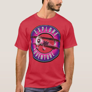 T-shirt bi avion explorer l'aventure