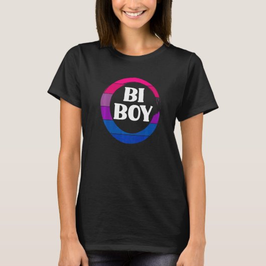 T-shirt Bi Boy Funny Bi Pride Flag Bisexual Premium (Devant)