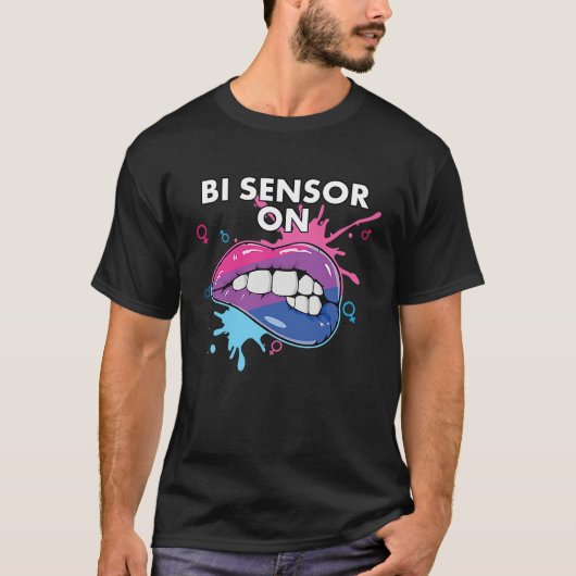 T-shirt Bi Capteur Sur Bisexuel Rainbow Pride Bisexualité (Devant)