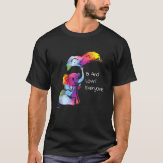 T-shirt Bi Et Lovin Tout Le Monde Rainbow Bi Pride 1