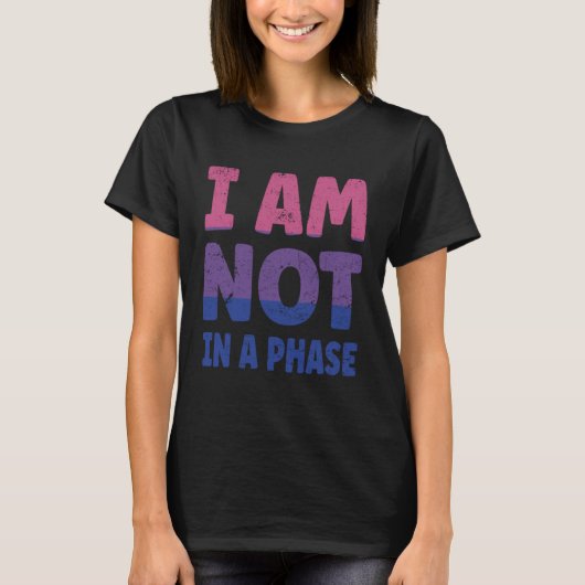 T-shirt Bi Flag I am not in a Phase LGBTQ (Devant)