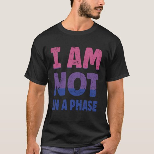 T-shirt Bi Flag I am not in a Phase LGBTQ (Devant)